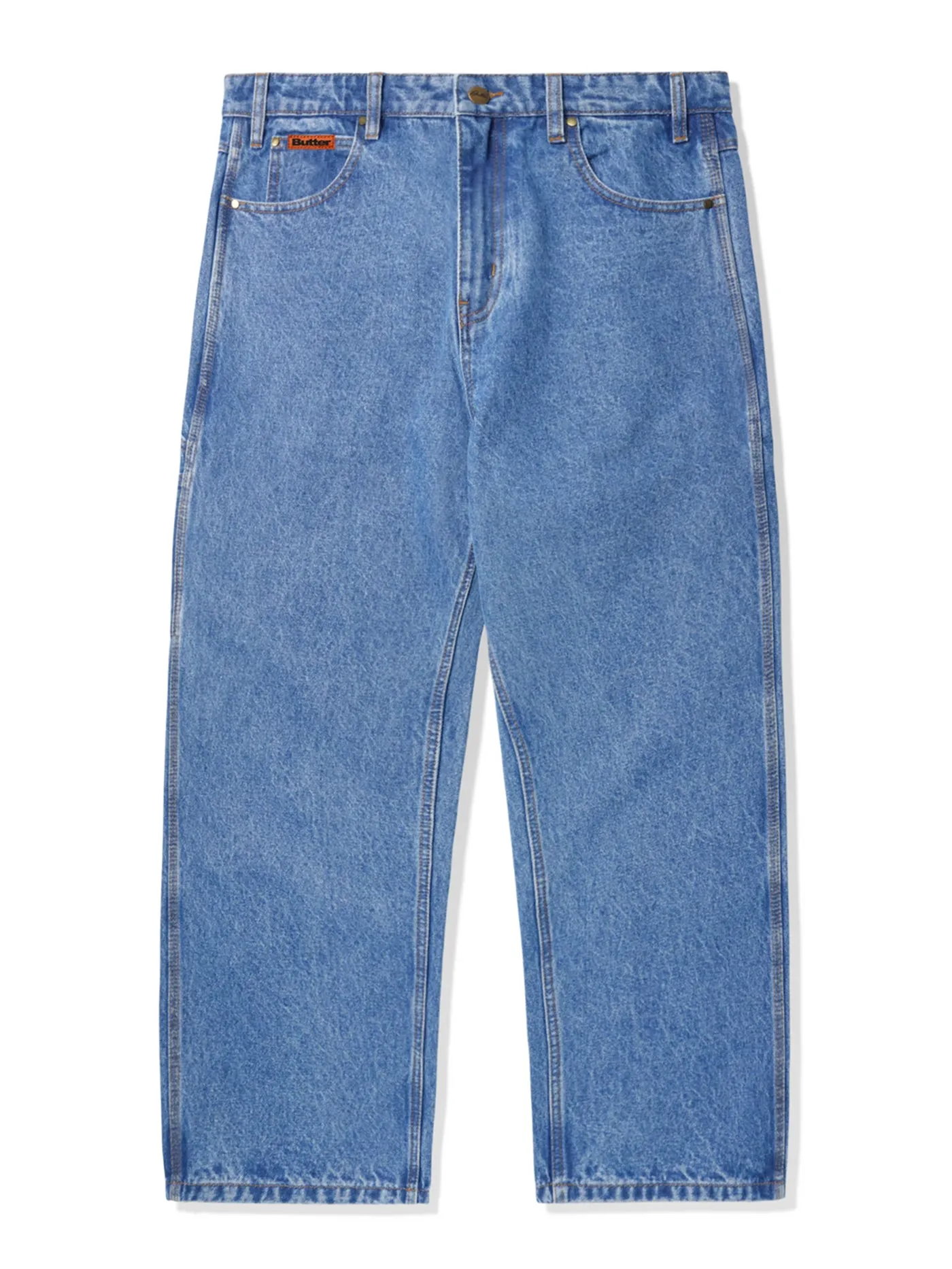 Relaxed Washed Indigo Jeans