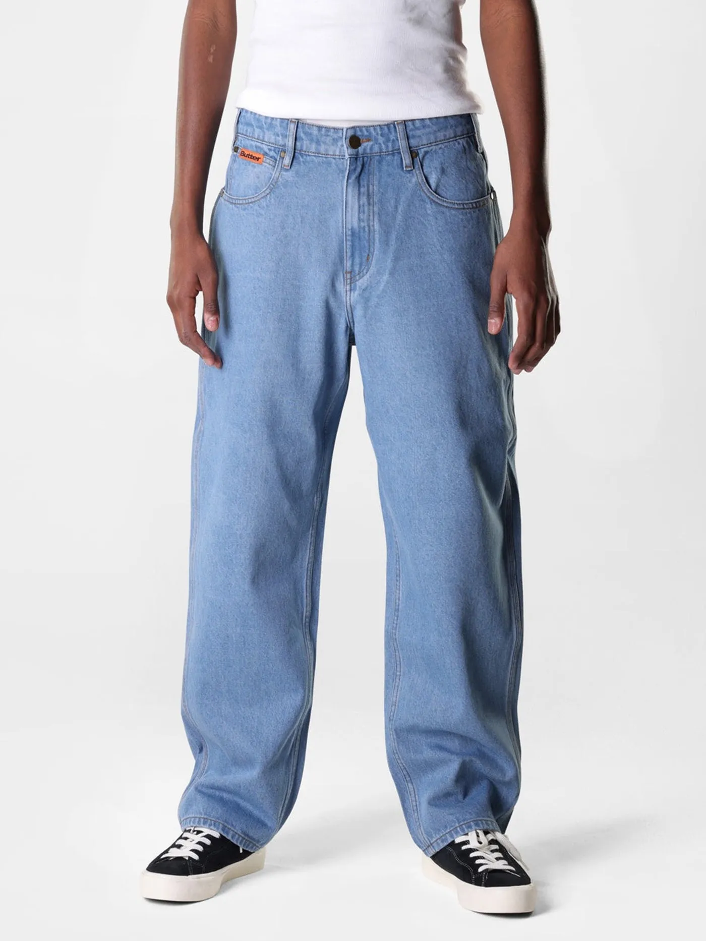 Relaxed Washed Indigo Jeans