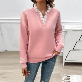 Serene Lace Knit Pullover