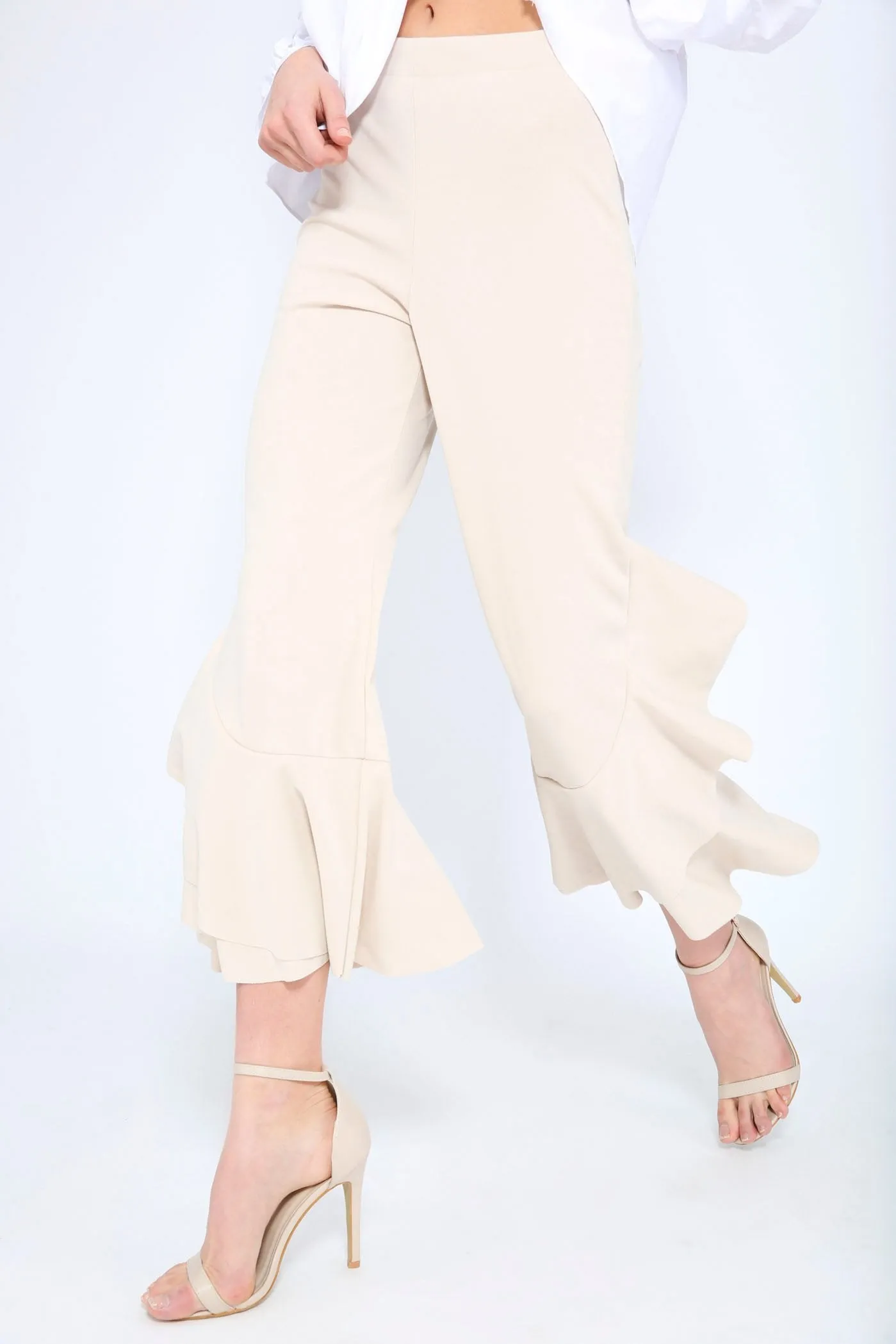 Stone Bell Flare Trousers