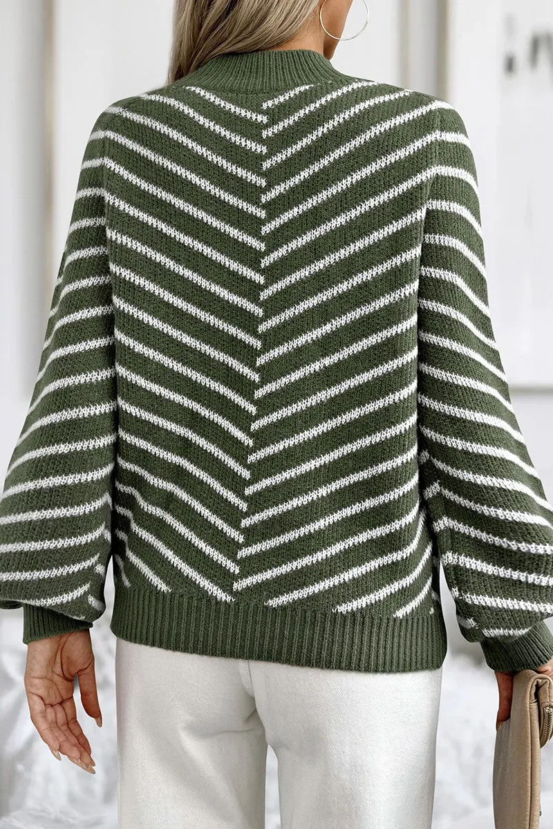 Striped Haven Knit Pullover Sweater