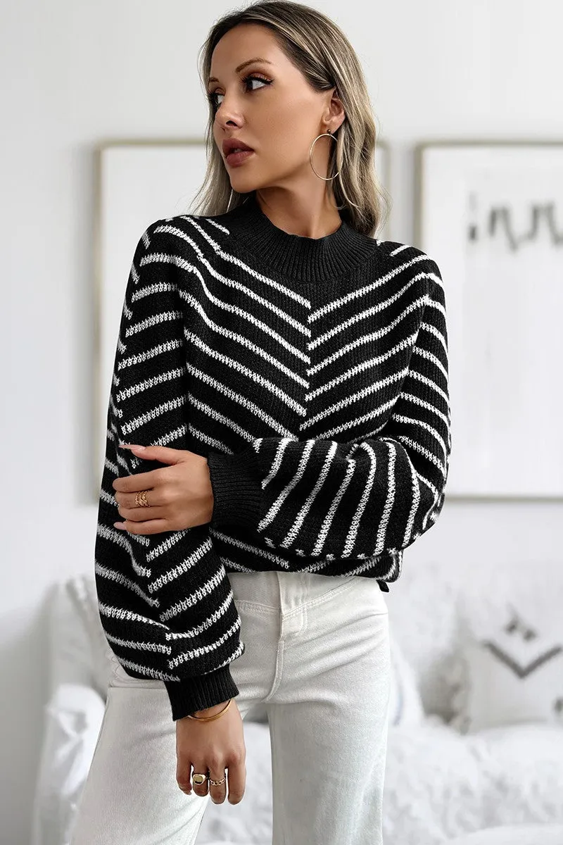 Striped Haven Knit Pullover Sweater