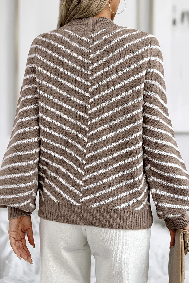 Striped Haven Knit Pullover Sweater