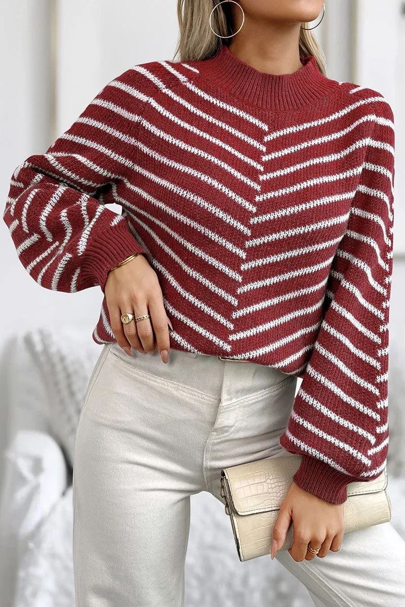 Striped Haven Knit Pullover Sweater