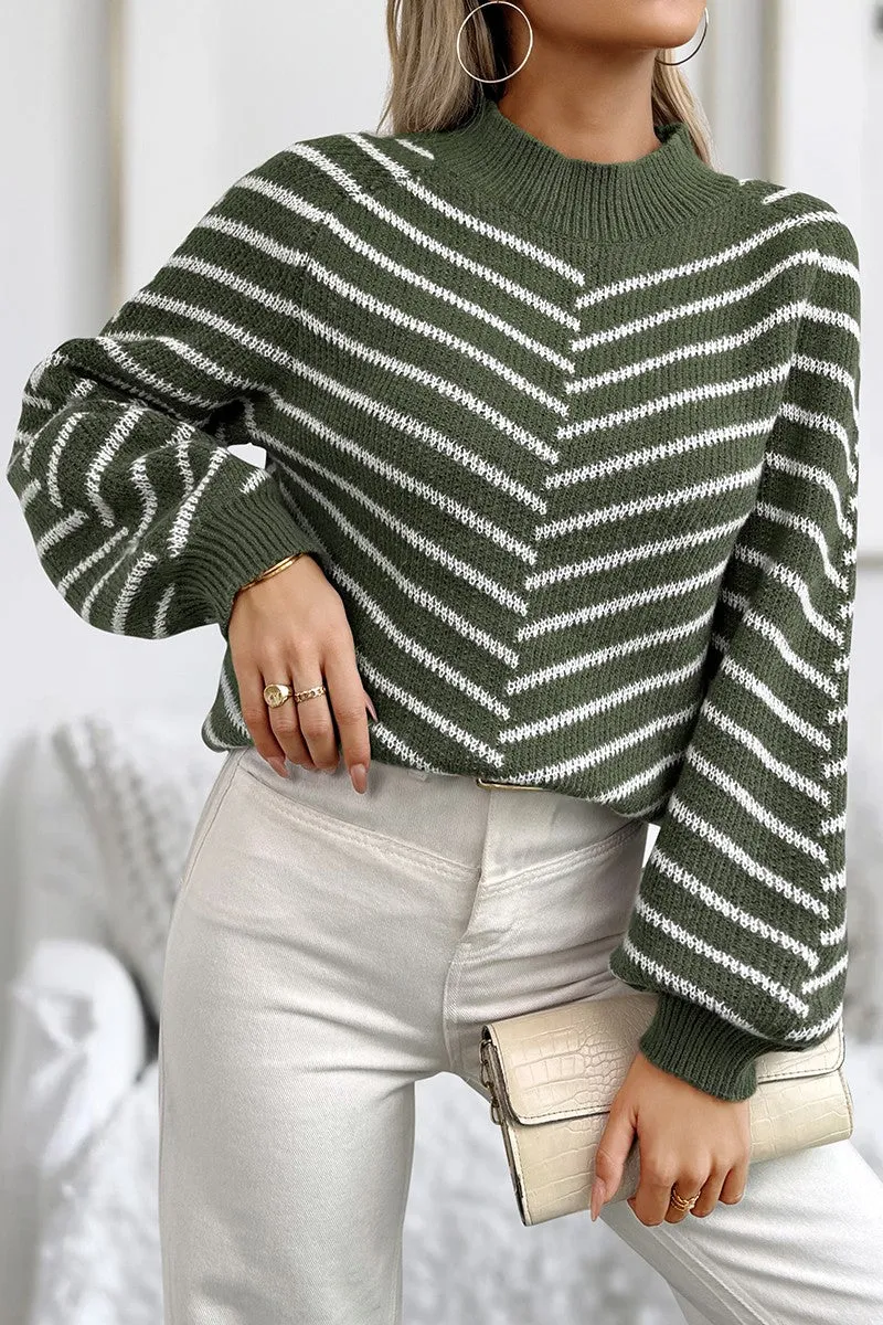 Striped Haven Knit Pullover Sweater