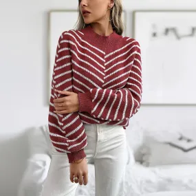 Striped Haven Knit Pullover Sweater