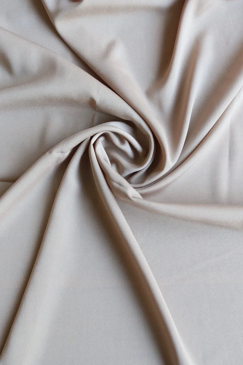 Taupe Crepe De Chine