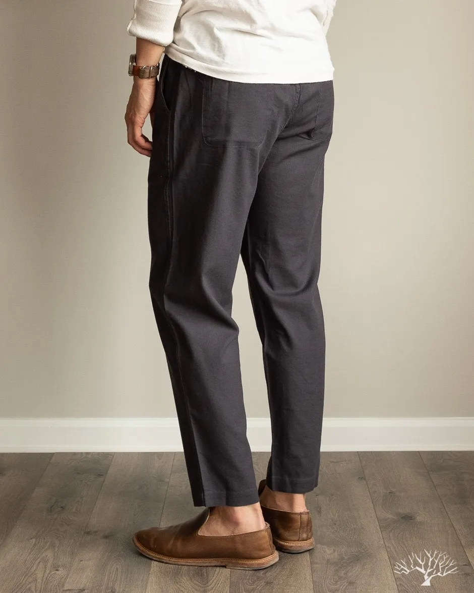 Tencel Blend Drawstring Pant - Smoke