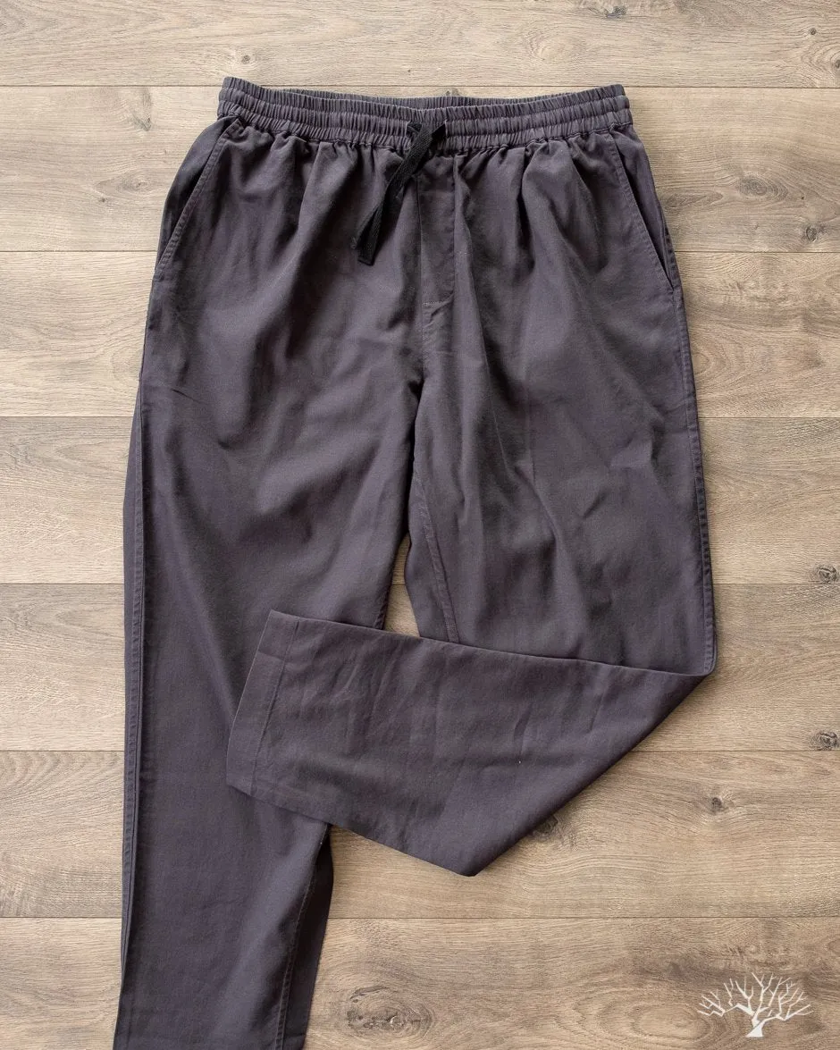 Tencel Blend Drawstring Pant - Smoke