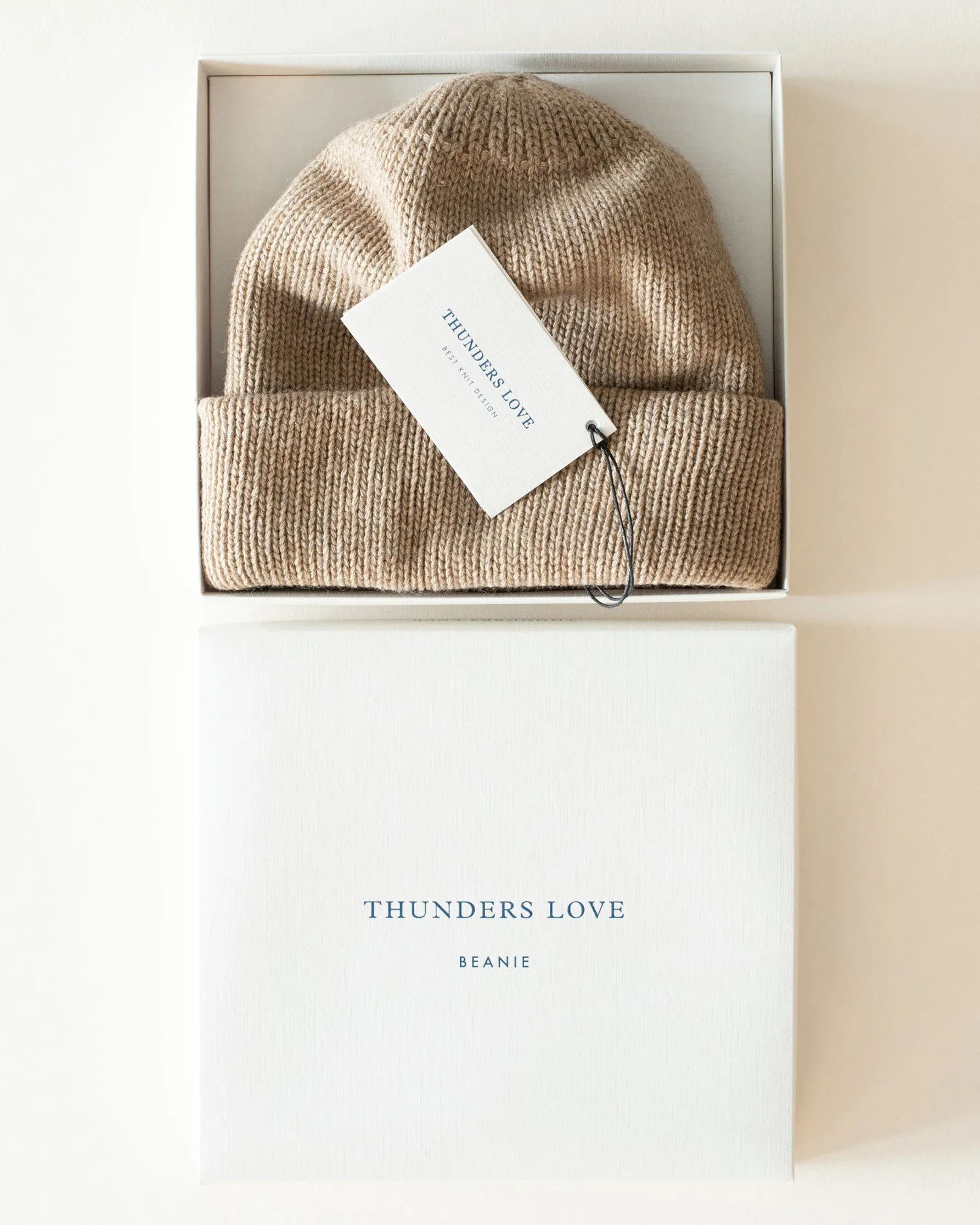 Thunders Love Wool Collection Cashmere & Wool Beanie - Solid Sand