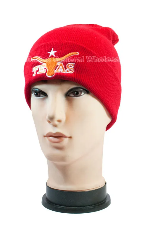 Trendy Longhorn Texas Print Skull Beanies Wholesale