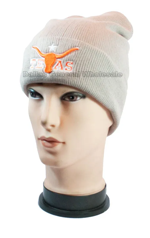 Trendy Longhorn Texas Print Skull Beanies Wholesale