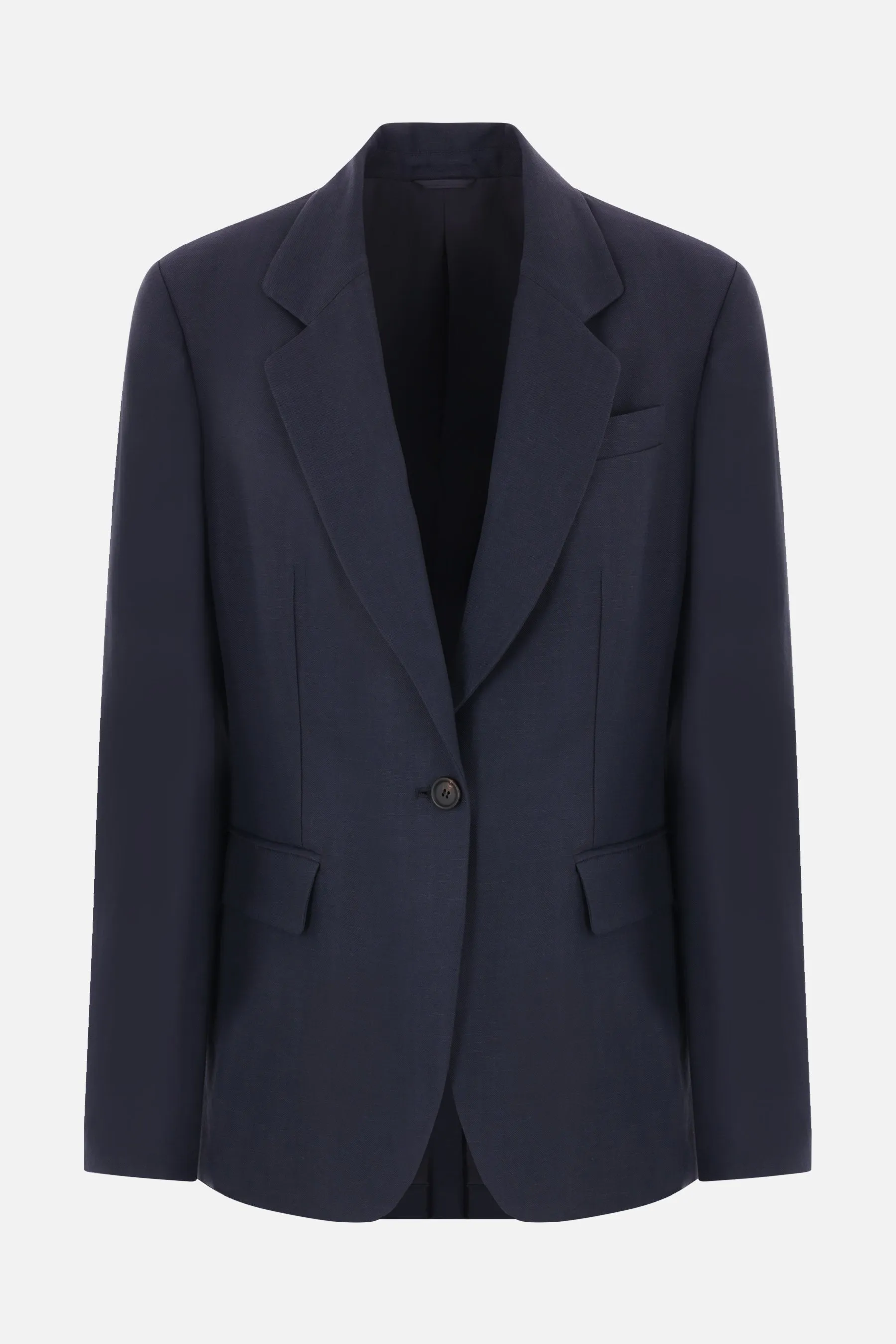 Twill Single-Breasted Blazer