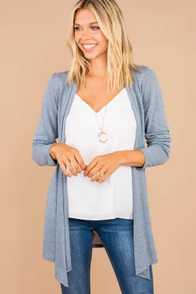 Undeniable Heather Blue Classic Cardigan