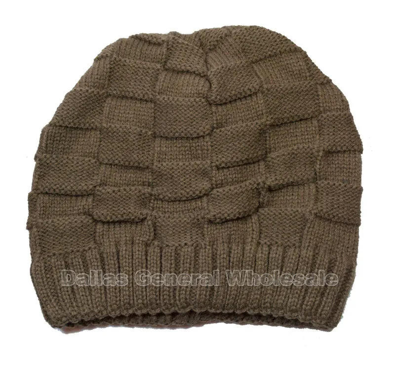 Warm Fur Lining Knit Beanies Hats Wholesale