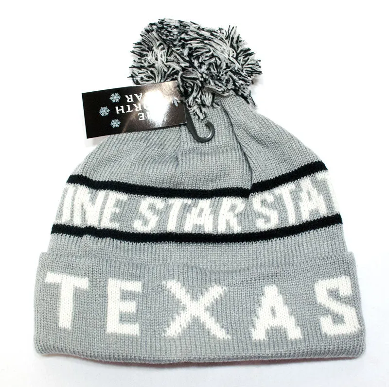 Wholesale Winter Knitted Beanie Cap with Texas Print