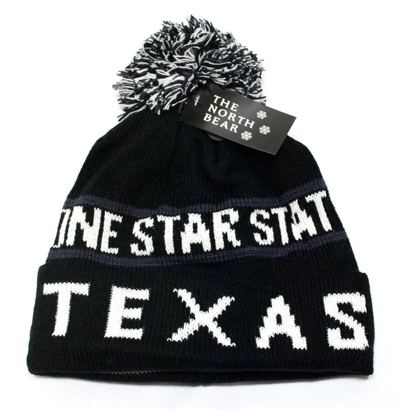 Wholesale Winter Knitted Beanie Cap with Texas Print