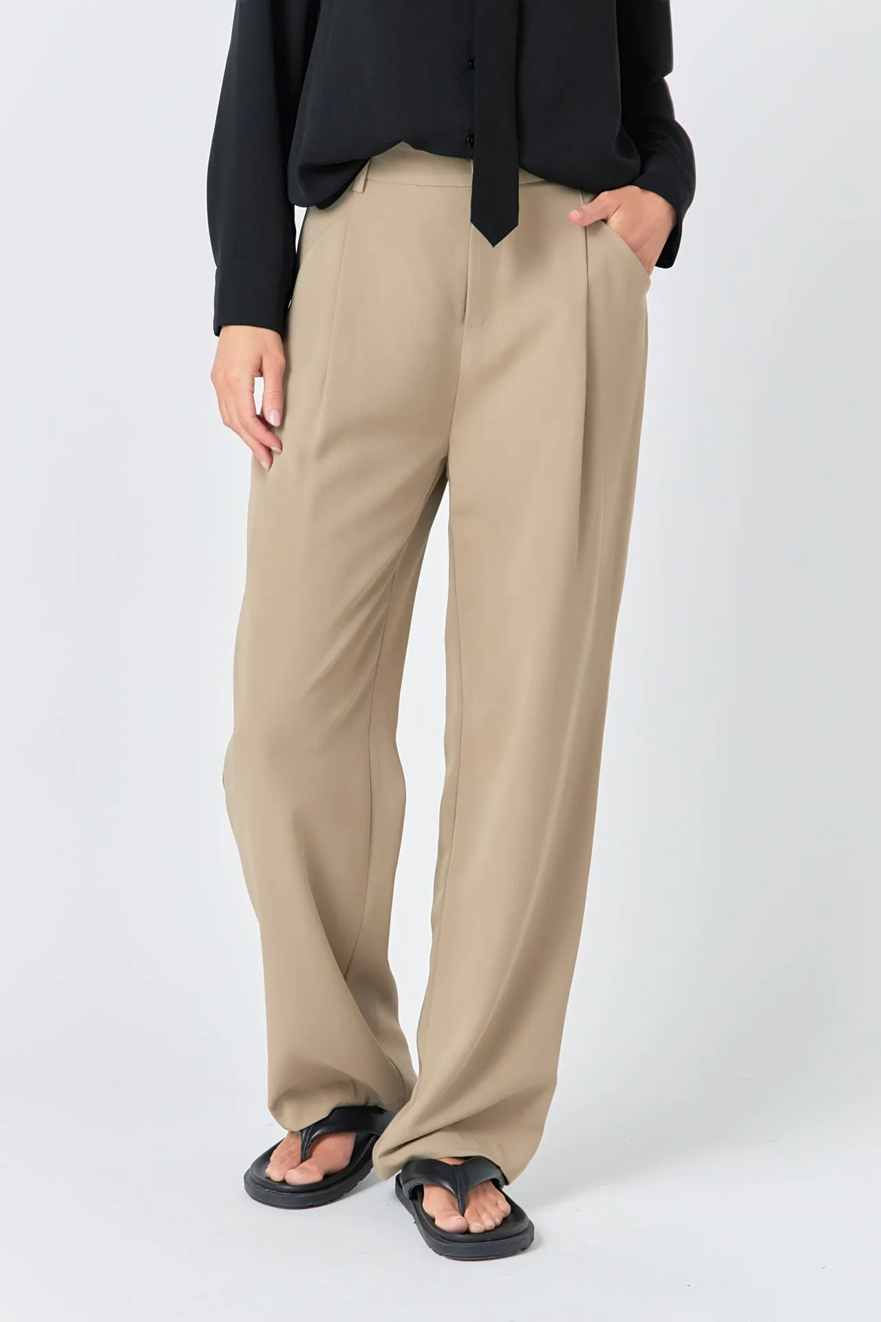 Wide Leg High Waisted Trouser