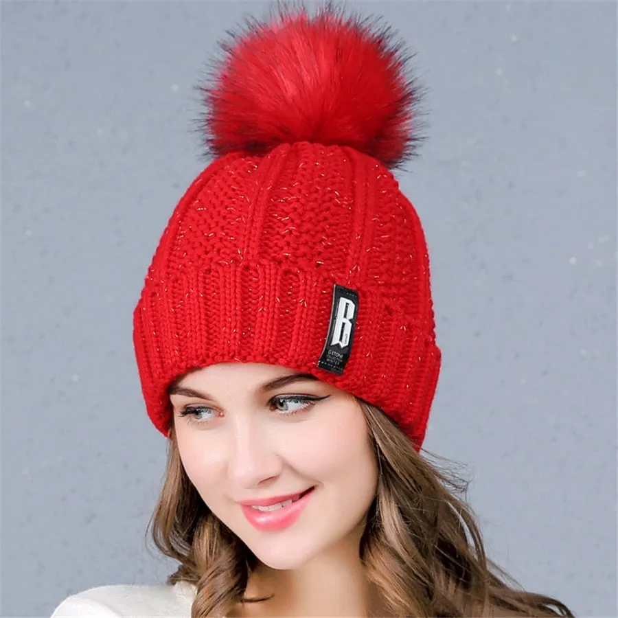 Wool Knitted Hats Women INS Hot Sale Beanie Caps