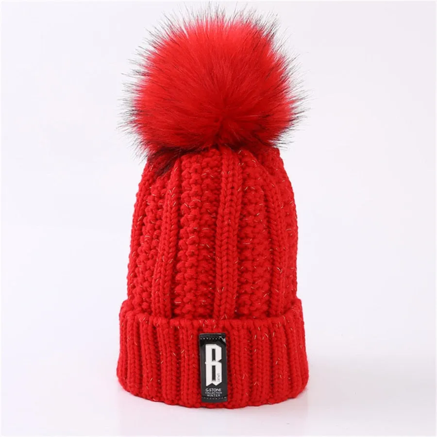 Wool Knitted Hats Women INS Hot Sale Beanie Caps