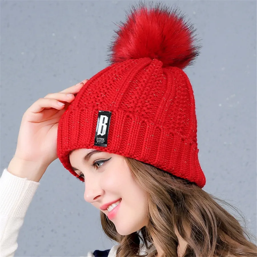 Wool Knitted Hats Women INS Hot Sale Beanie Caps