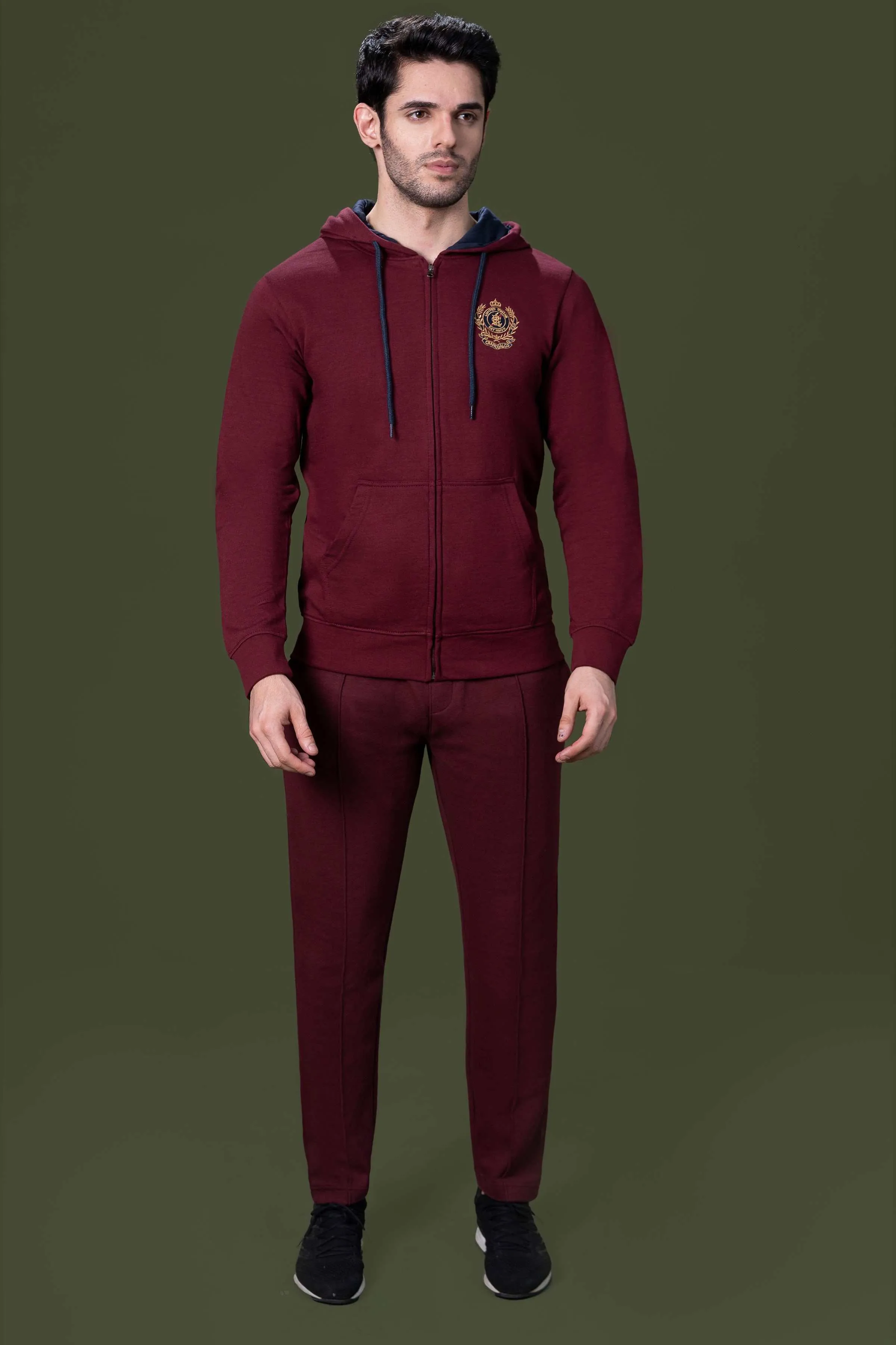 ZIPPER HOODIES MAROON