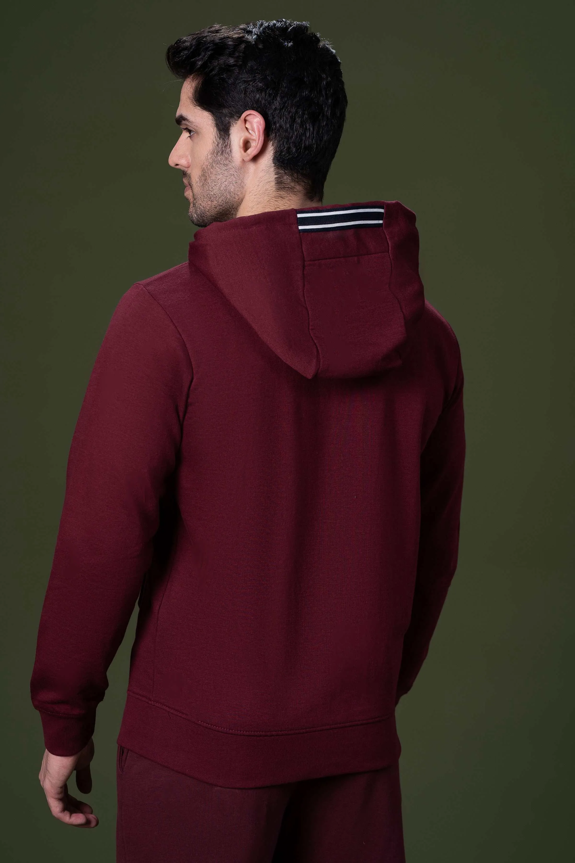 ZIPPER HOODIES MAROON